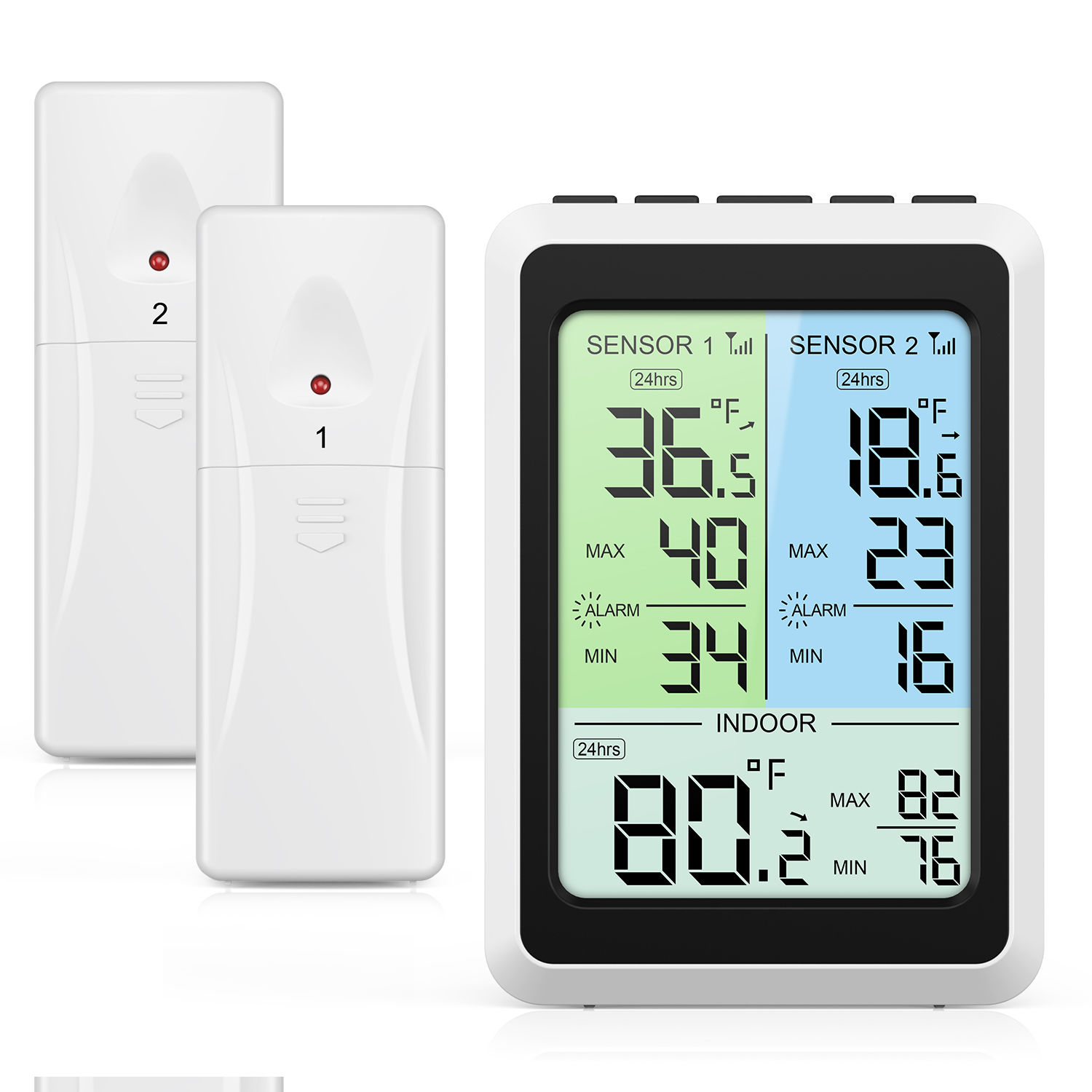 Kitchen Appliances Video - ORIA Digitale koelkastthermometer Draadloze binnenthermometer Koelkastthermamonitor