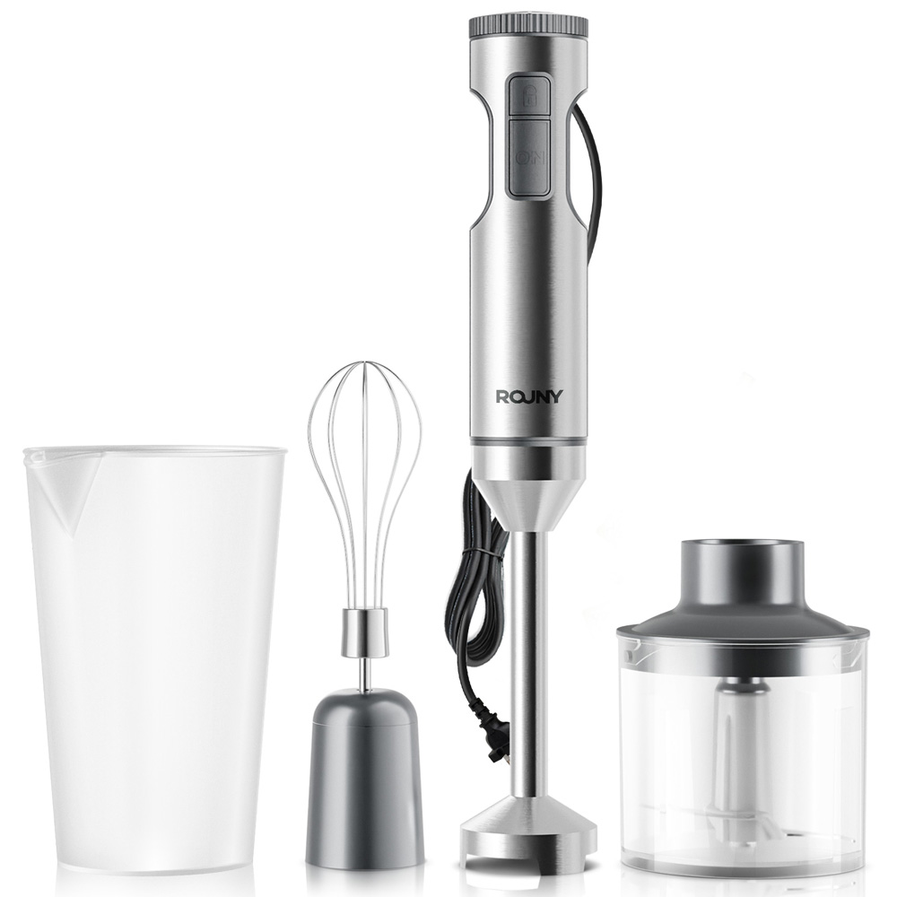 Blender High Power - Handblender, krachtige 4-in-1, roestvrijstalen staafmixer, 700ml