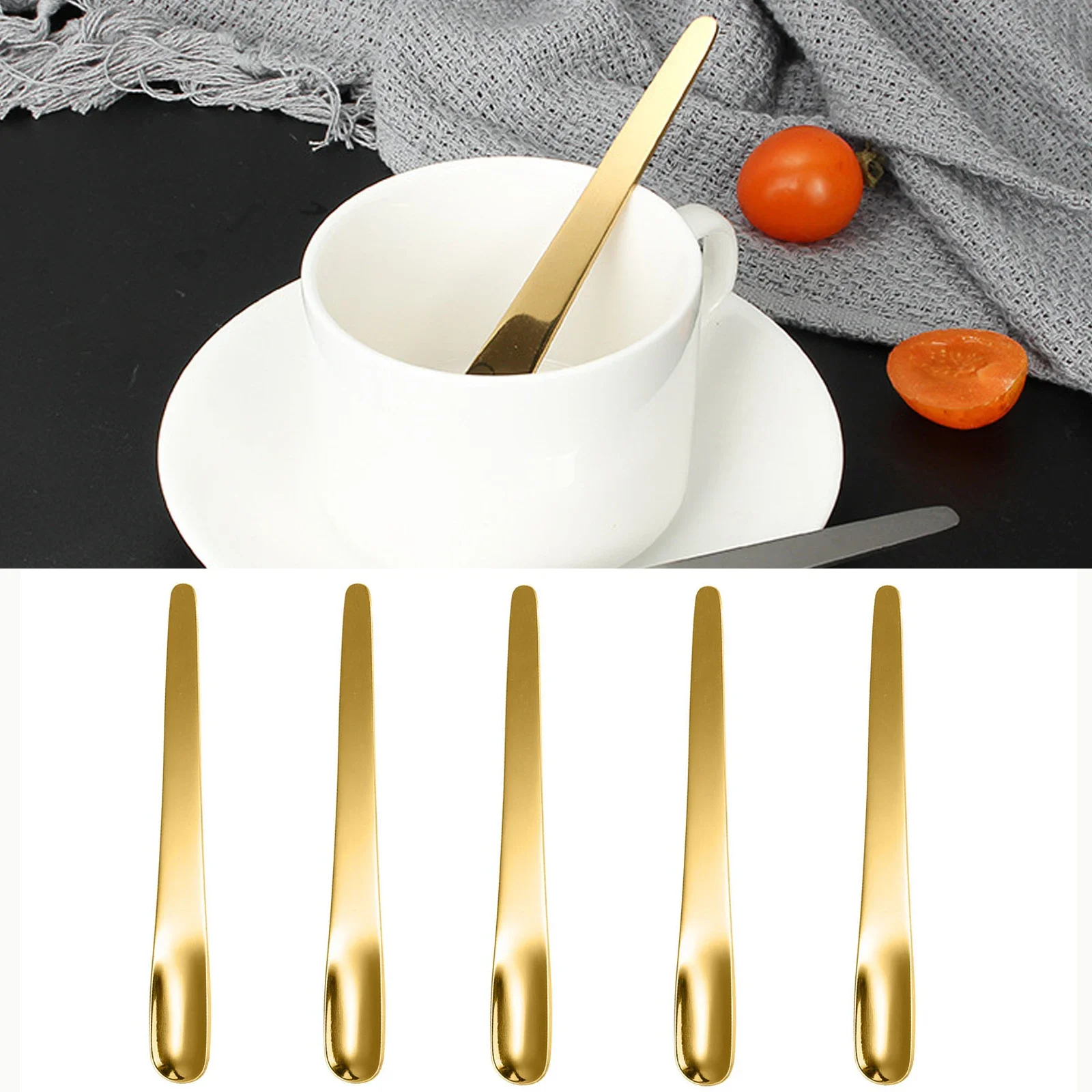 Kitchen Appliances Commercial - 5 Stuks Koffie Lepel Roestvrijstalen Platte