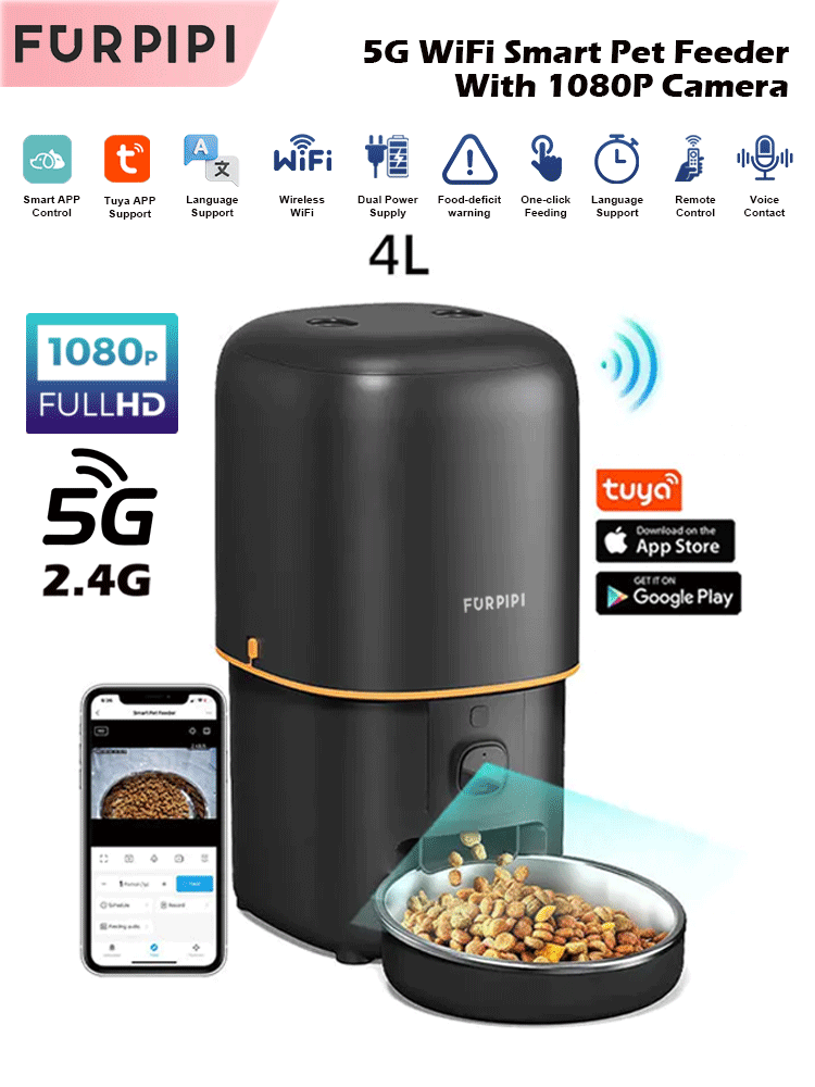 Kitchen Appliances Video - Automatische kattenvoeder met camera, slimme voerbak