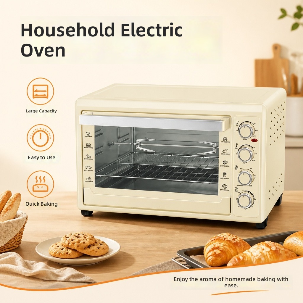 Kitchen Appliances Gift Ideas - Elektrische oven 60L, 4-laags bakmachine, grote