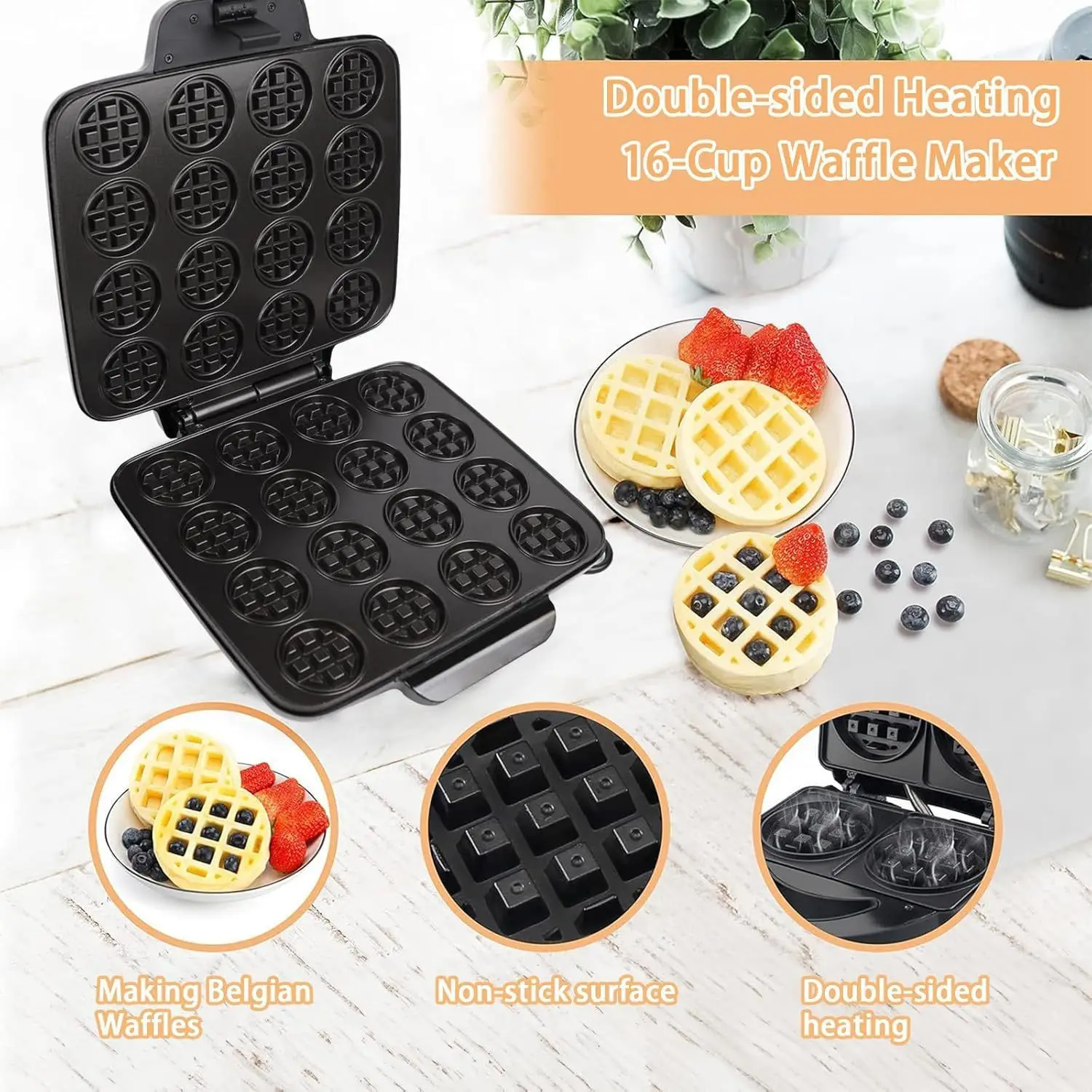 16-gaats wafelijzer, snel verw - Sandwich Press Grill recensie en prijs