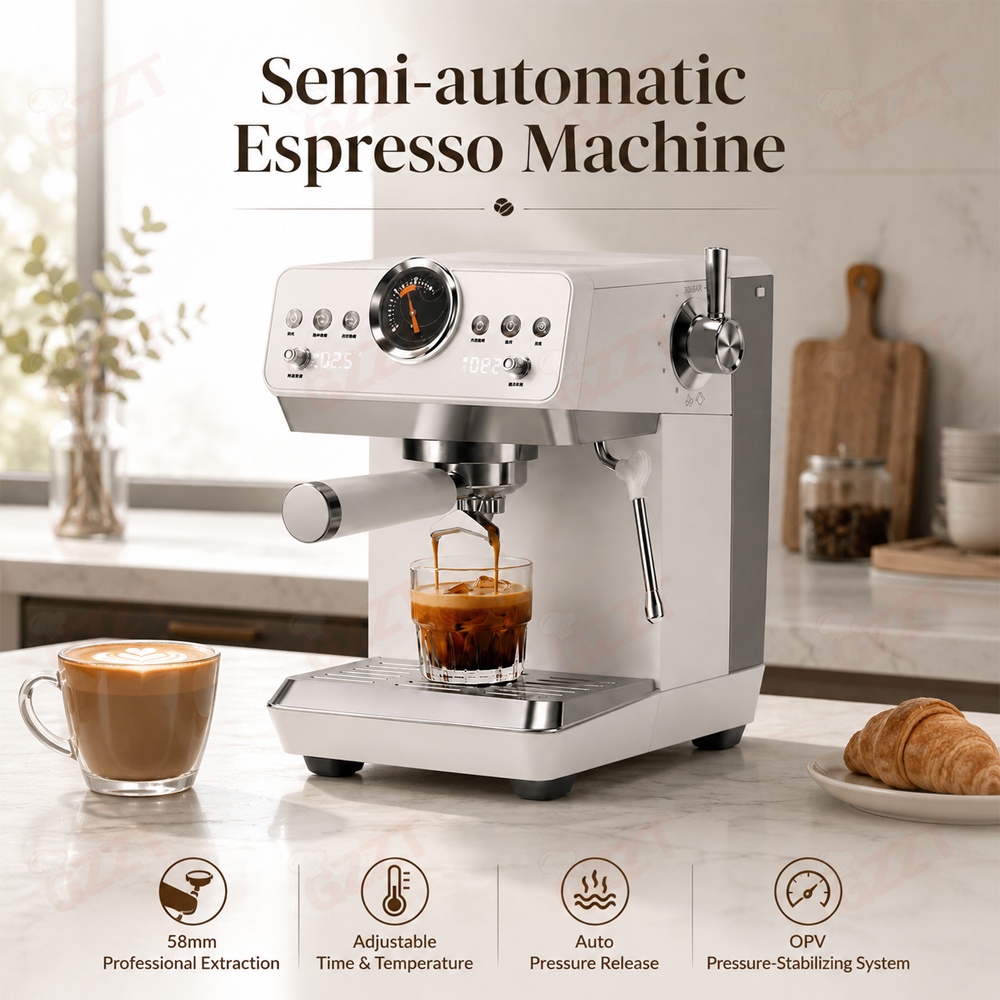 GZZT CM2250 Semi-automatische  - Espresso Machine Semi Auto recensie en prijs